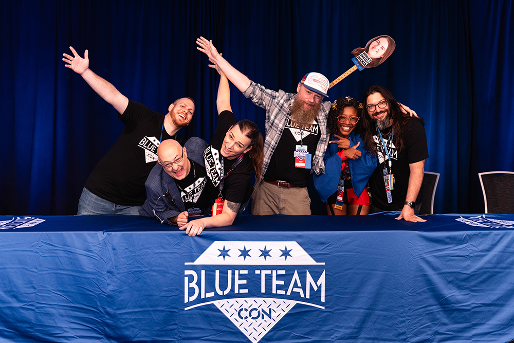 Blue Team Con Board posing for group photo